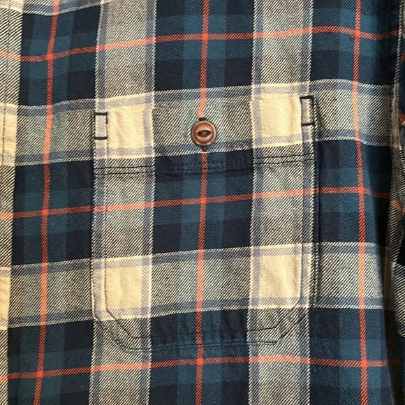 Weatherproof men’s blue plaid long sleeve button down flannel shirt size large - Picture 3 of 8